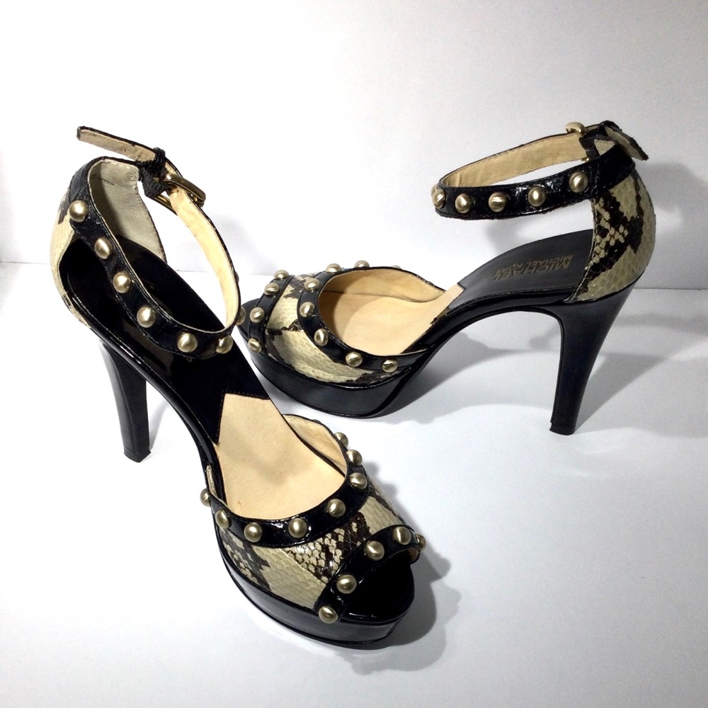 Michael By Michael Kors Platforms With Snakeskin